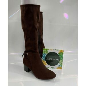 Charter Club Women's Jaccque Tall Stretch Boots - Chocolate 9M